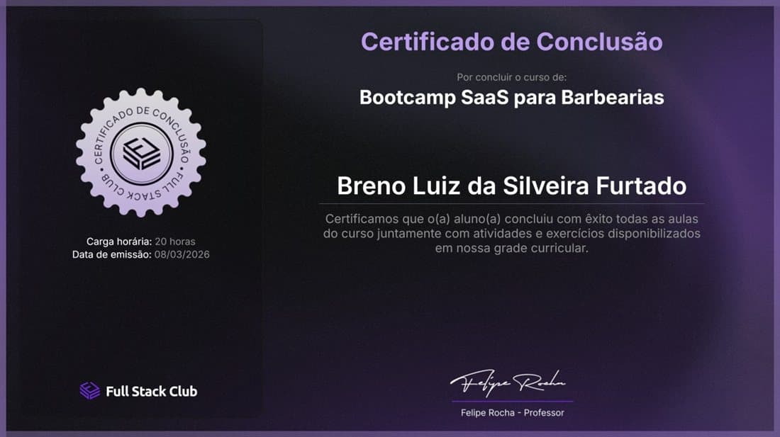 Bootcamp SaaS para Barbearias