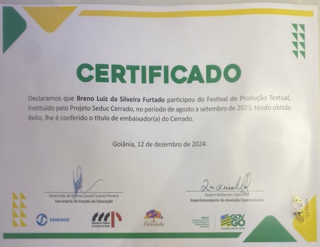 Embaixador(a) do Cerrado — Festival de Produção Textual