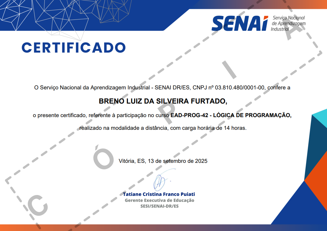 Lógica de Programação - SENAI